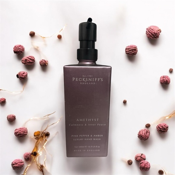 NEW 2x Pecksniffs Amethyst Pinj Pepper & Amber Glass Bottle Hand Wash 16.9 fl oz - Picture 2 of 3